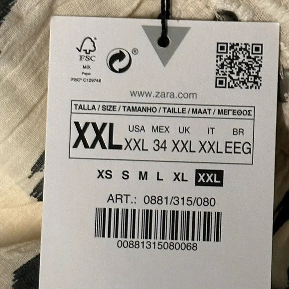 ZARA | Ecru/Blue | PRINTED HALTER DRESS - Picture 10 of 10